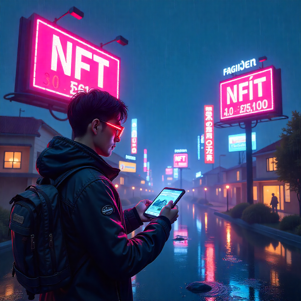 "Virtual real estate marketplace with NFTs and digital land plots in the metaverse"