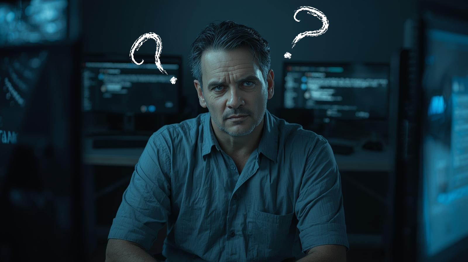 a man who is confused in his life due to social media