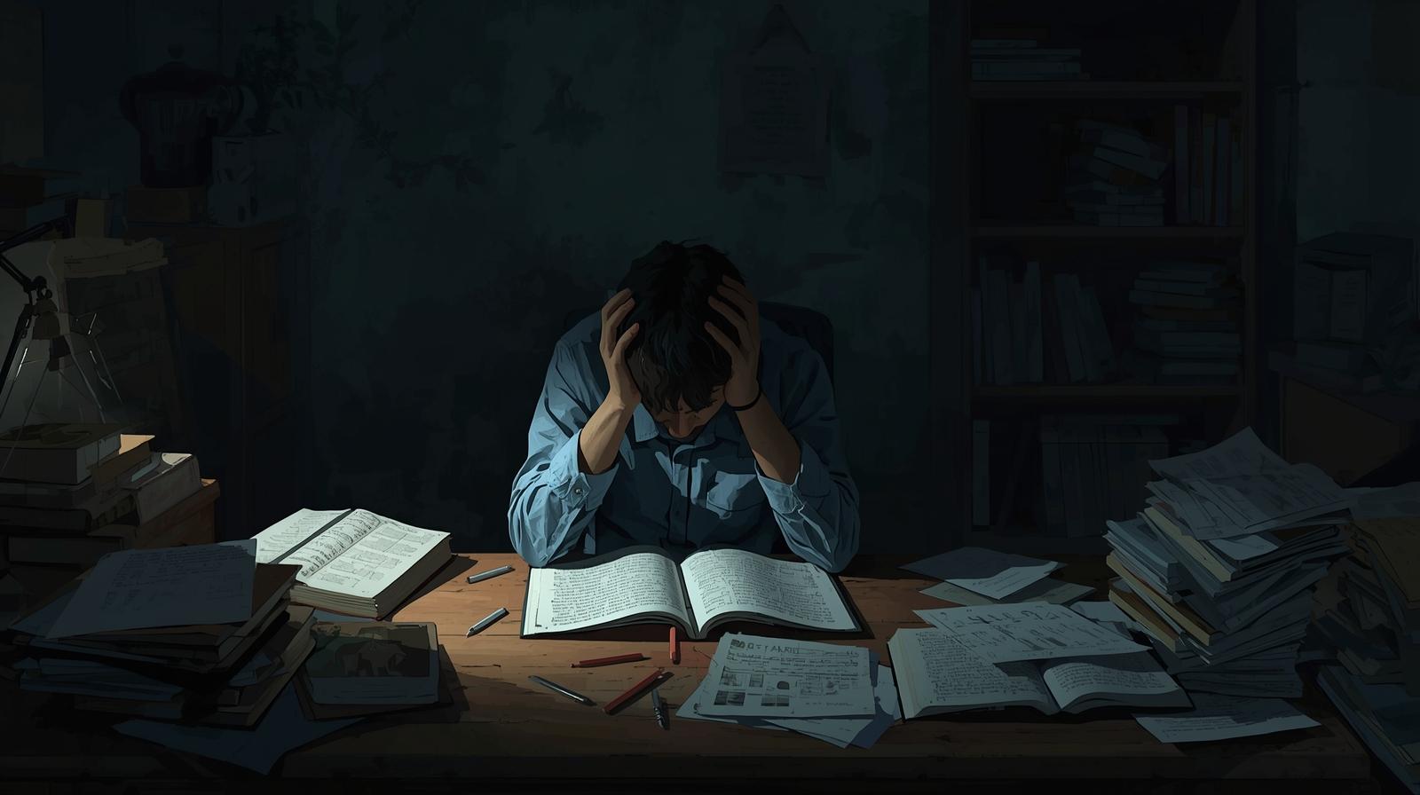 Mentaly Tired Student