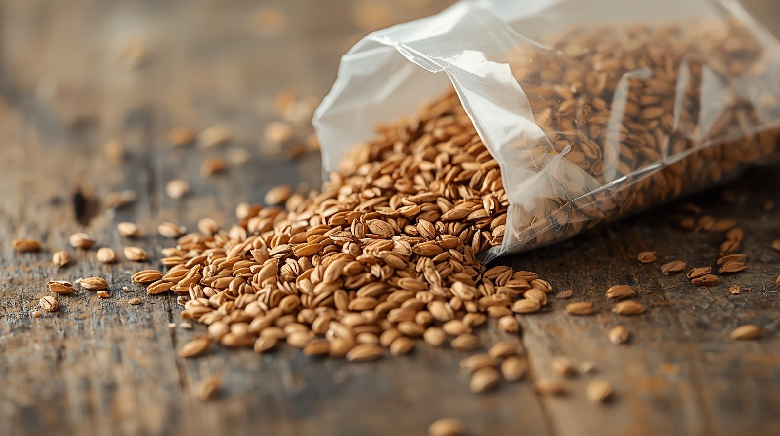 A packet of Flaxseeds