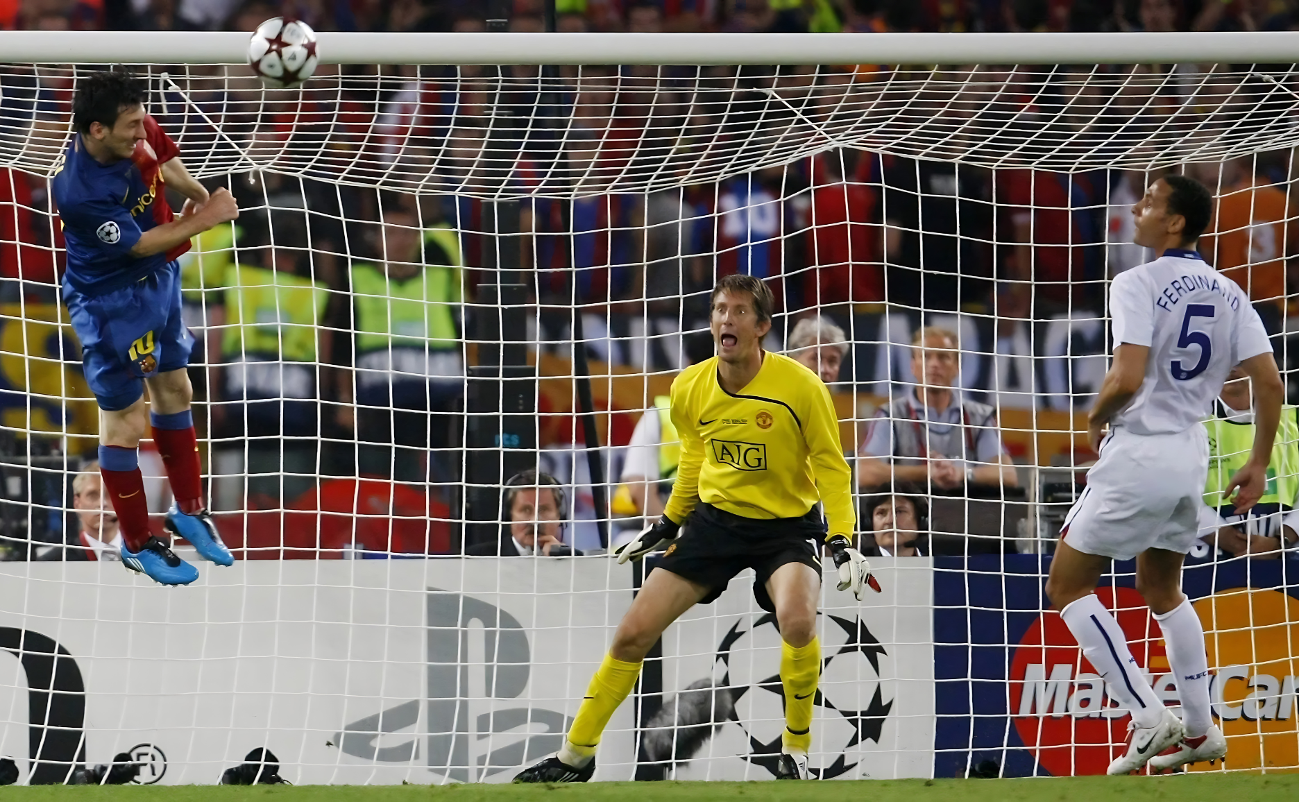 Messi's header against Manchester United in 2009
