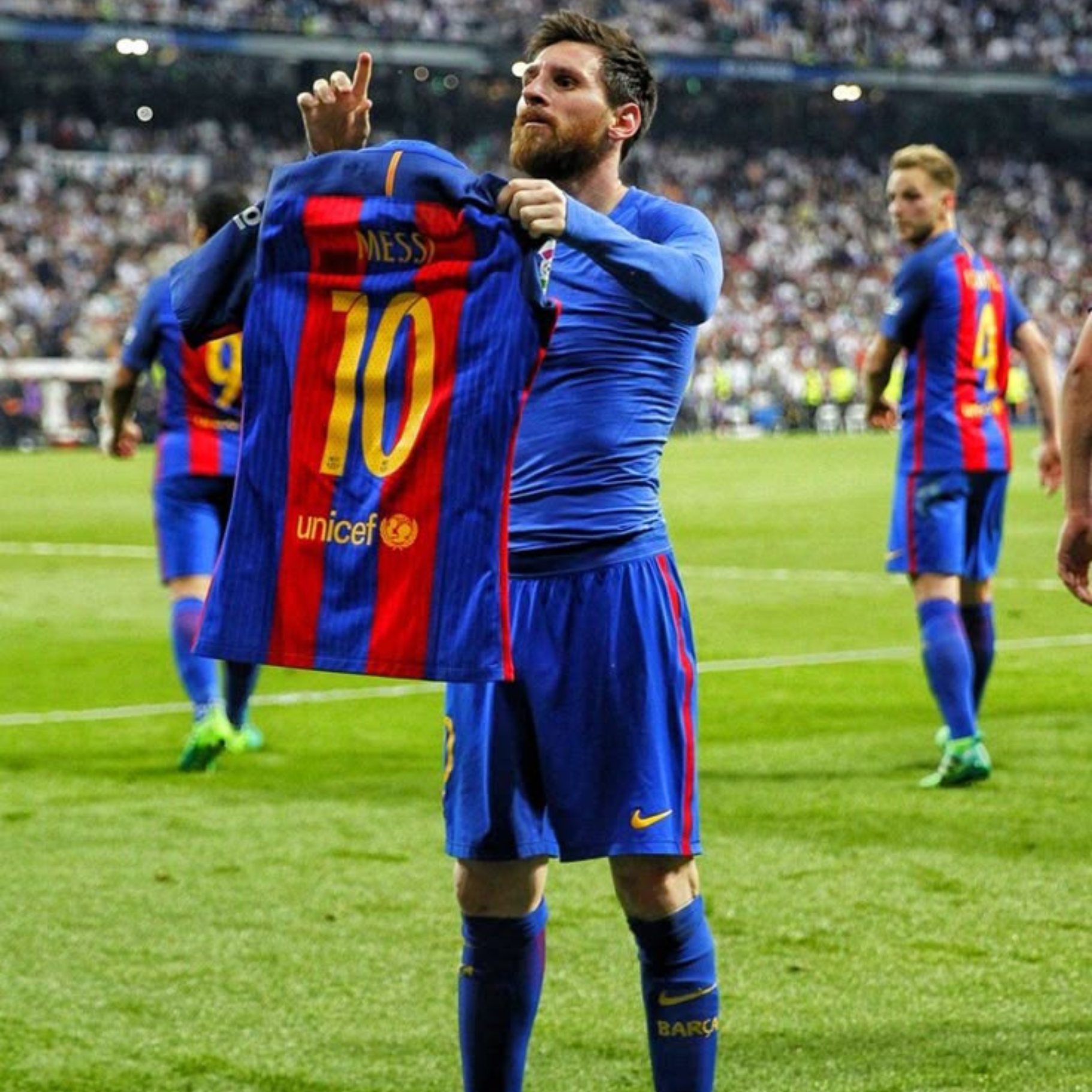 The famous Jersey Celebration of Messi